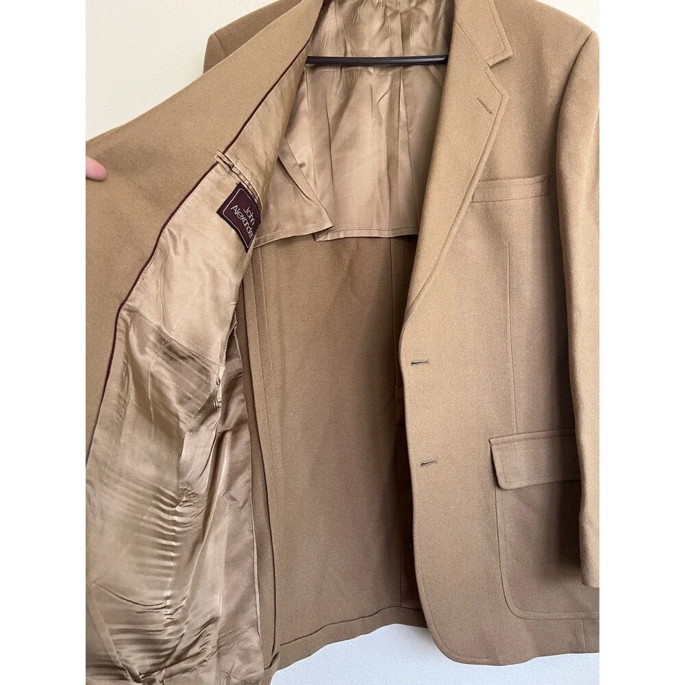 Vtg John Alexander Suit Jacket Brown Wool Sport Blazer Union‎ Buttons USA Made